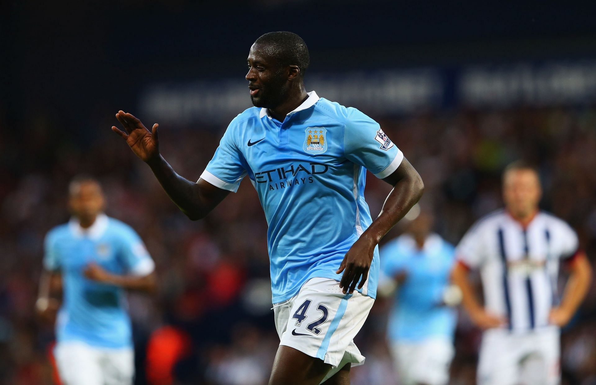 Yaya Toure in Manchester City's shirt